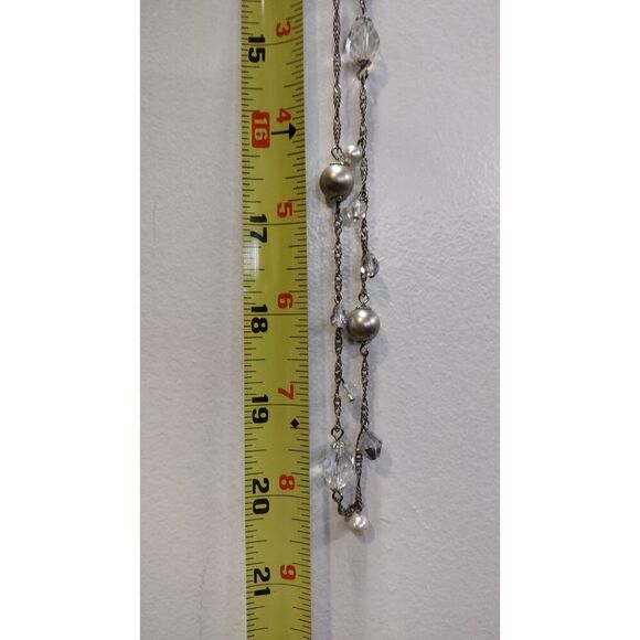 Premier Designs Faux Pearl and Bead Silver Necklace - Picture 6 of 6